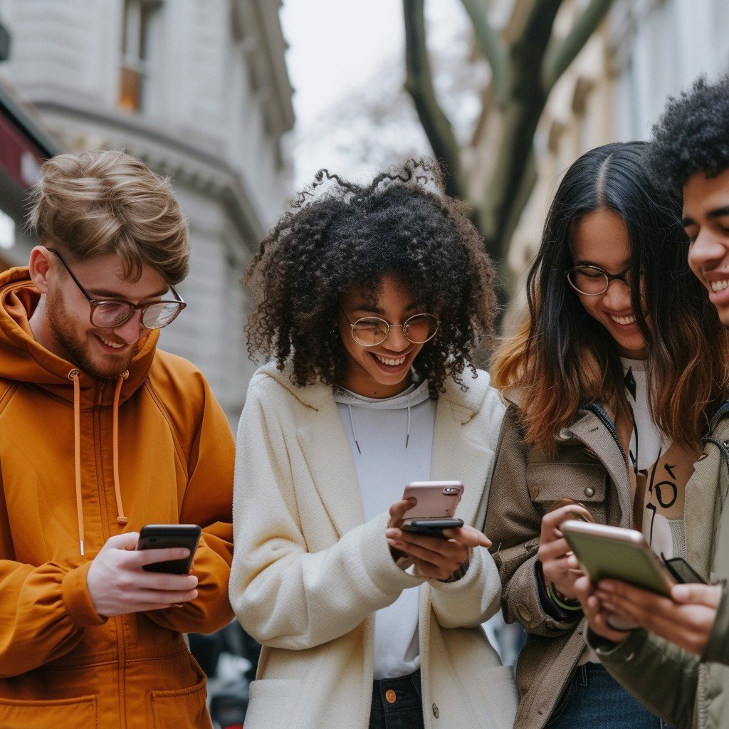 StockCake Friends Using Smartphones 1722871193